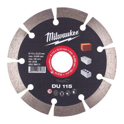 Milwaukee DU Genel Amaçlı Elmas Kesme Diski 115 mm 4932399521 - 2
