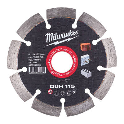 Milwaukee DUH Sert Malzeme Elmas Kesme Diski 115 mm 4932399539 - 2