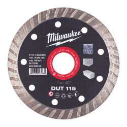 Milwaukee DUT Turbo Genel Amaçlı Elmas Kesme Diski 115 mm 4932399526 - 2