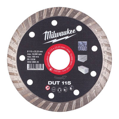 Milwaukee DUT Turbo Genel Amaçlı Elmas Kesme Diski 115 mm 4932399526 - 2