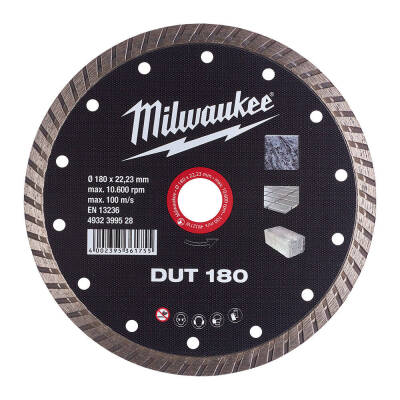 Milwaukee DUT Turbo Genel Amaçlı Elmas Kesme Diski 180 mm 4932399528 - 1