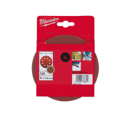 Milwaukee Eksantrik Zımpara Diski 125 mm 120 Kum 5'li 4932367743 - Milwaukee