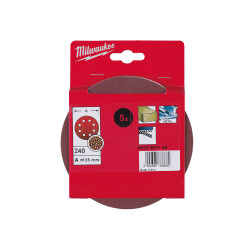 Milwaukee Eksantrik Zımpara Diski 125 mm 240 Kum 5'li 4932367745 - Milwaukee