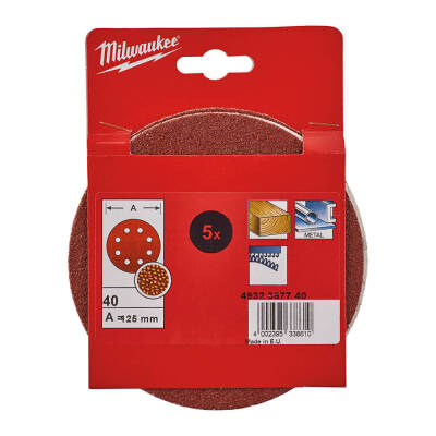 Milwaukee Eksantrik Zımpara Diski 125 mm 40 Kum 5'li 4932367740 - 2