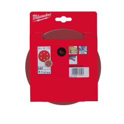 Milwaukee Eksantrik Zımpara Diski 150 mm 240 Kum 5'li 4932371595 - Milwaukee