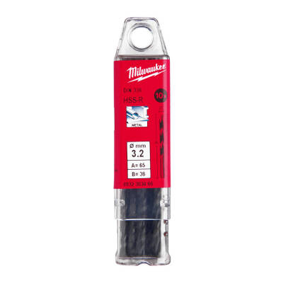 Milwaukee HSS-R Metal Matkap Ucu 3,2 x 65 mm 10'lu 4932363466 - 1