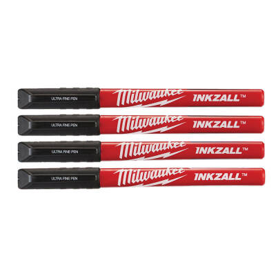 Milwaukee INKZALL İnce Uçlu Kalem Siyah 4'lü 48223164 - 1