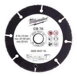Milwaukee Karbür Kesme Diski 76 mm M12 FCOT 4932464716 - 2