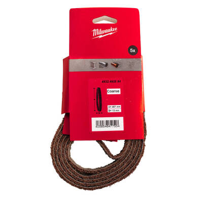 Milwaukee Keçe Şerit Eğe Zımparası 13 x 457 mm Kaba 5'li 4932492884 - 1
