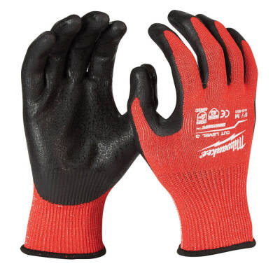 Milwaukee Kesilmeye Dayanıklı Nitril Eldiven Seviye C 9/L Beden 4932471421 - 1
