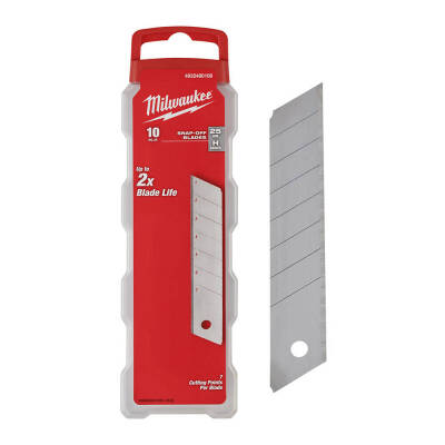 Milwaukee Kırılabilir Maket Bıçağı Yedeği 25 mm 10'lu 4932480108 - 1