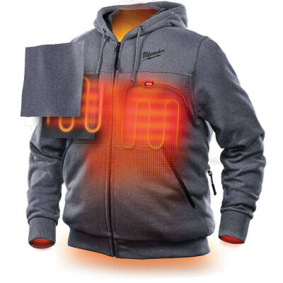 Milwaukee M12 HH GREY3-0 Isıtmalı Kapüşonlu Sweatshirt Gri M Beden 4933464353 - 1