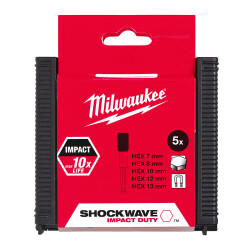 Milwaukee Manyetik Lokma Uç Seti 5 Parça 7-8-10-12-13 mm 4932352822 - Milwaukee