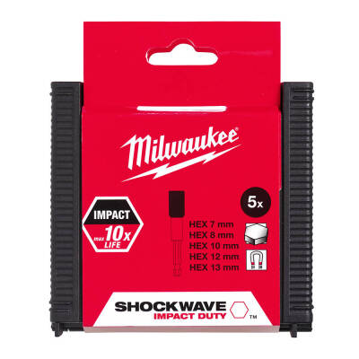 Milwaukee Manyetik Lokma Uç Seti 5 Parça 7-8-10-12-13 mm 4932352822 - 1