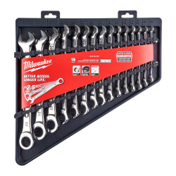 Milwaukee MAX BITE Cırcırlı Kombine Anahtar Seti 15 Parça Metrik 4932464994 - 3