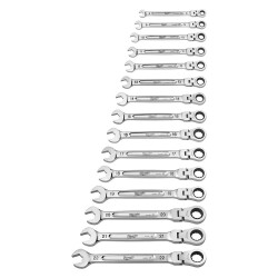Milwaukee MAX BITE Mafsallı Cırcırlı Kombine Anahtar Seti 15 Parça 4932478558 - 2