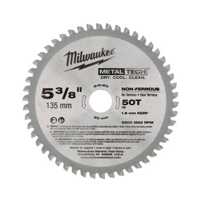 Milwaukee Metal Kesme Daire Testere Bıçağı 135 x 20 mm 50 Diş 48404075 - 1