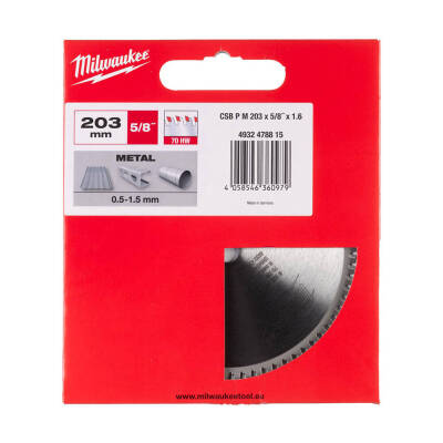 Milwaukee Metal Kesme Daire Testere Bıçağı 203 x 15,87 mm 70 Diş 4932478815 - 1