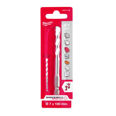 Milwaukee Multi Material Çok Amaçlı Matkap Ucu 7 x 100 mm 4932471103 - 1