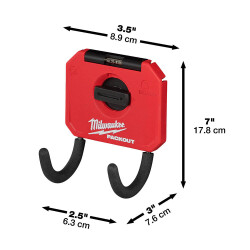 Milwaukee PACKOUT Küçük Kavisli Duvar Kancası 7 kg 4932480705 - Milwaukee