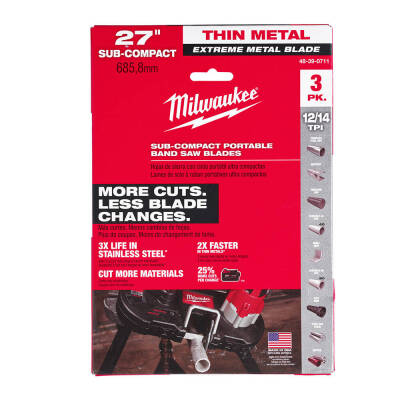 Milwaukee Premium Şerit Testere Bıçağı 685,80 mm 12/14 TPI 3'lü 48390711 - 3