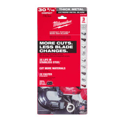Milwaukee Premium Şerit Testere Bıçağı 776,29 mm 8/10 TPI 3'lü 48390630 - 2