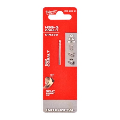Milwaukee RED Kobalt HSS-G Co Metal Matkap Ucu 1,0 x 34 mm 2'li 4932363248 - 3