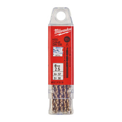 Milwaukee RED Kobalt HSS-G Co Metal Matkap Ucu 2,5 x 57 mm 10'lu 4932373335 - Milwaukee