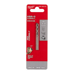 Milwaukee RED Kobalt HSS-G Co Metal Matkap Ucu 3,0 x 61 mm 2'li 4932363253 - 3