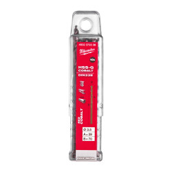 Milwaukee RED Kobalt HSS-G Co Metal Matkap Ucu 3,5 x 70 mm 10'lu 4932373338 - Milwaukee