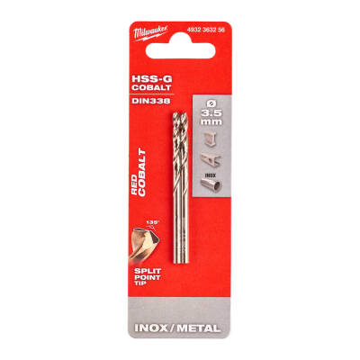 Milwaukee RED Kobalt HSS-G Co Metal Matkap Ucu 3,5 x 70 mm 2'li 4932363256 - 1