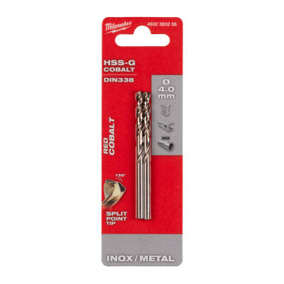 Milwaukee RED Kobalt HSS-G Co Metal Matkap Ucu 3,5 x 70 mm 2'li 4932363256 - 3