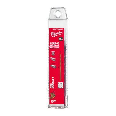 Milwaukee RED Kobalt HSS-G Co Metal Matkap Ucu 4,8 x 86 mm 10'lu 4932373342 - 1