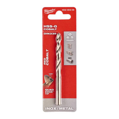Milwaukee RED Kobalt HSS-G Co Metal Matkap Ucu 6,5 x 101 mm 4932363269 - 1