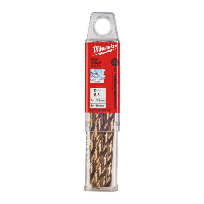 Milwaukee RED Kobalt HSS-G Co Metal Matkap Ucu 6,8 x 109 mm 5'li 4932373347 - 1