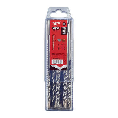 Milwaukee SDS-Plus M2 Beton Matkap Ucu 12 x 160 mm 10'lu 4932399343 - 1