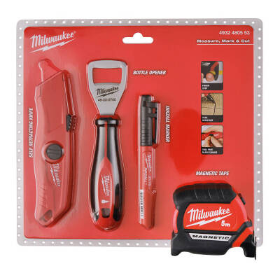 Milwaukee Şerit Metre, Maket Bıçağı ve Marker Seti 4932480553 - 1