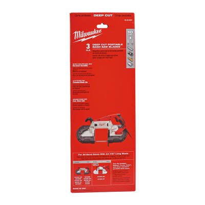 Milwaukee Şerit Testere Bıçağı 1139,83 mm 10 TPI 3'lü 48390501 - 1
