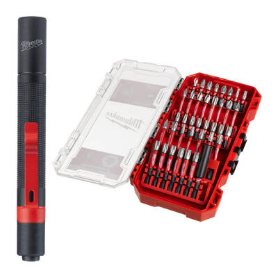 Milwaukee SHOCKWAVE Bits Uç Seti 39 Parça LED Fenerli 4932498608 - 1