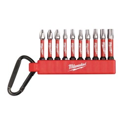 Milwaukee SHOCKWAVE Darbeli Bits Uç Seti 10 Parça Karabinalı 4932480941 - Milwaukee