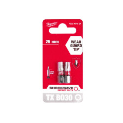 Milwaukee SHOCKWAVE Darbeli Bits Uç TX BO30 x 25 mm 2'li 4932471584 - Milwaukee