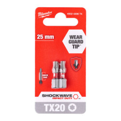 Milwaukee SHOCKWAVE Darbeli Bits Uç TX20 x 25 mm 2'li 4932430874 - Milwaukee