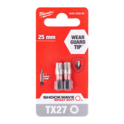 Milwaukee SHOCKWAVE Darbeli Bits Uç TX27 x 25 mm 2'li 4932430884 - Milwaukee