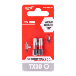 Milwaukee SHOCKWAVE Darbeli Bits Uç TX30 x 25 mm 2'li 4932430885 - Milwaukee