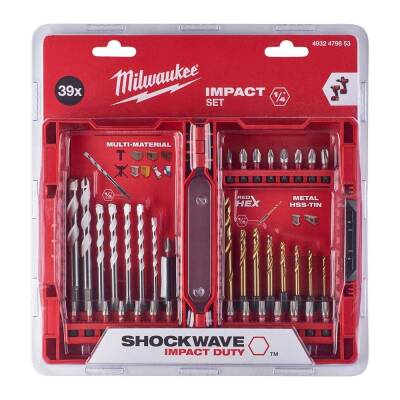 Milwaukee SHOCKWAVE Darbeli Bits ve Matkap Ucu Seti 39 Parça 4932479853 - 1