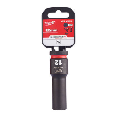 Milwaukee SHOCKWAVE Darbeli Lokma 1/2 inç 12 mm Derin 4932480330 - 2