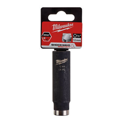 Milwaukee SHOCKWAVE Darbeli Lokma 1/2 inç 12 mm Kısa 4932352850 - 1