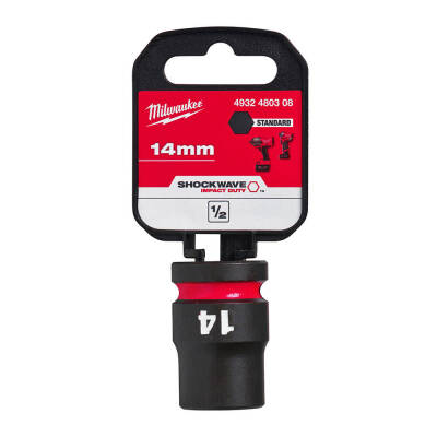 Milwaukee SHOCKWAVE Darbeli Lokma 1/2 inç 14 mm Kısa 4932480308 - 1