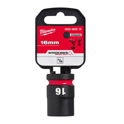 Milwaukee SHOCKWAVE Darbeli Lokma 1/2 inç 16 mm Kısa 4932480310 - 1