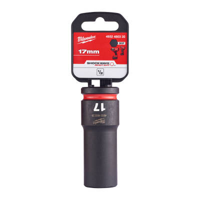 Milwaukee SHOCKWAVE Darbeli Lokma 1/2 inç 17 mm Derin 4932480335 - 1